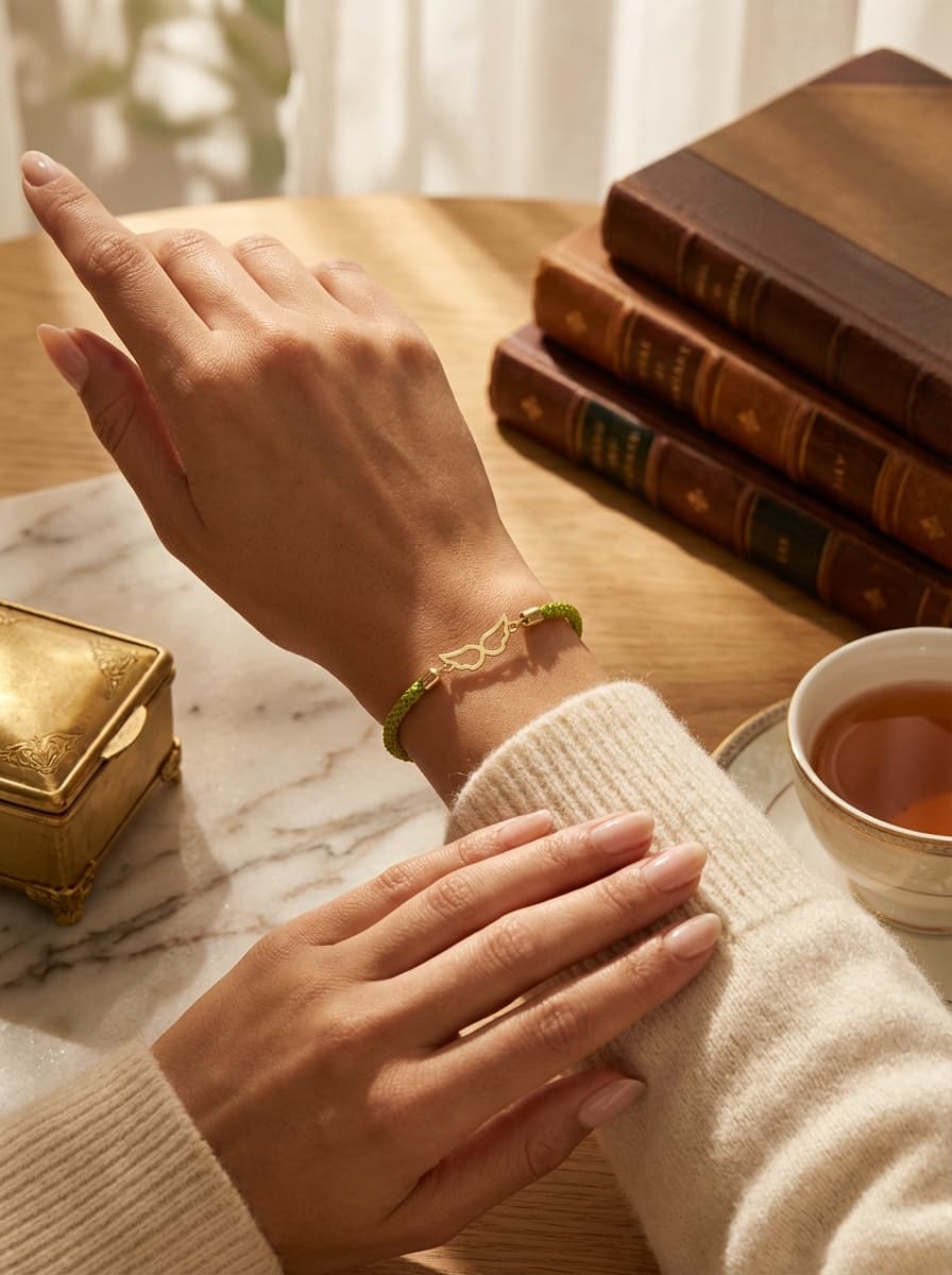 دستبند لیزری مخمل سبز