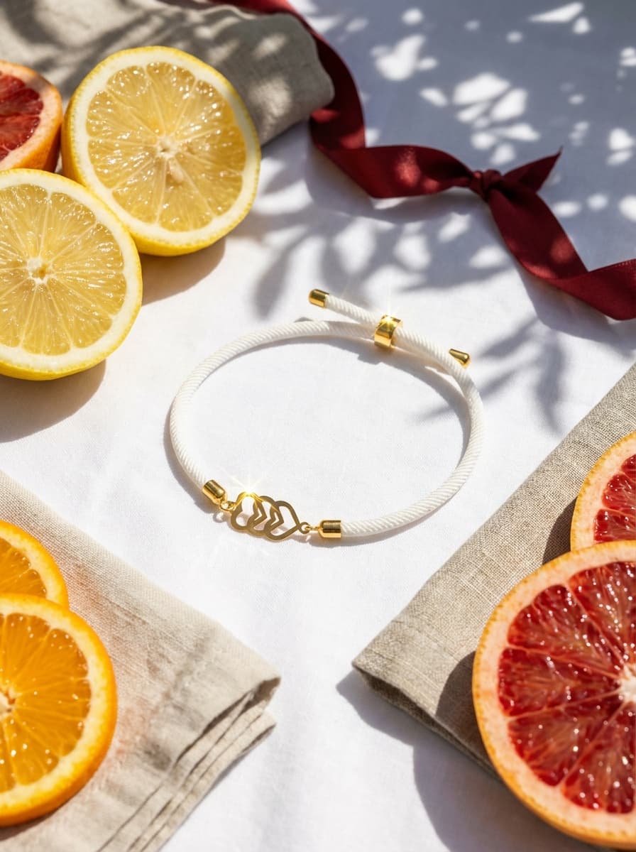 دستبند لیزری مخملی سفید طرح قلب