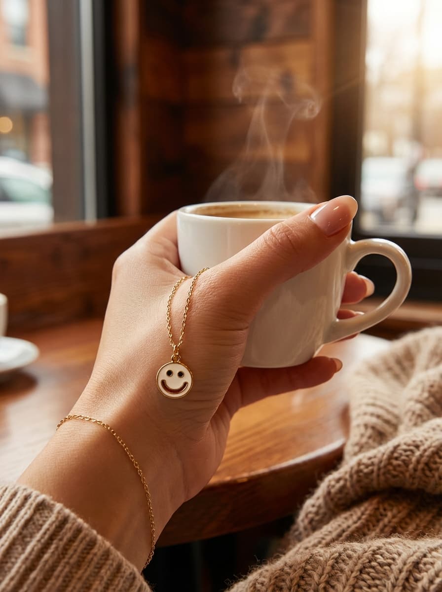 گردنبند طلا مینیمال طرح آدمک