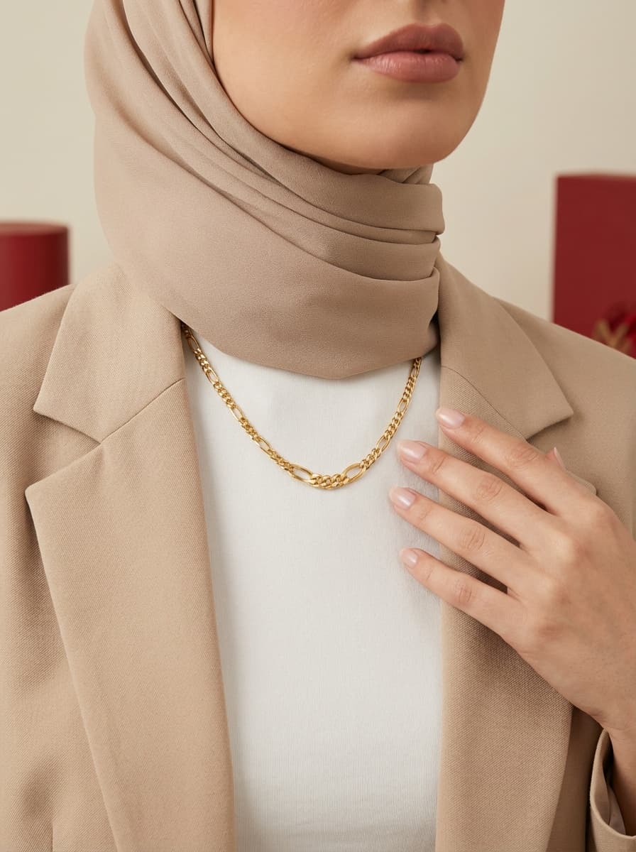 گردنبند طلا طرح فیگارو کونیک