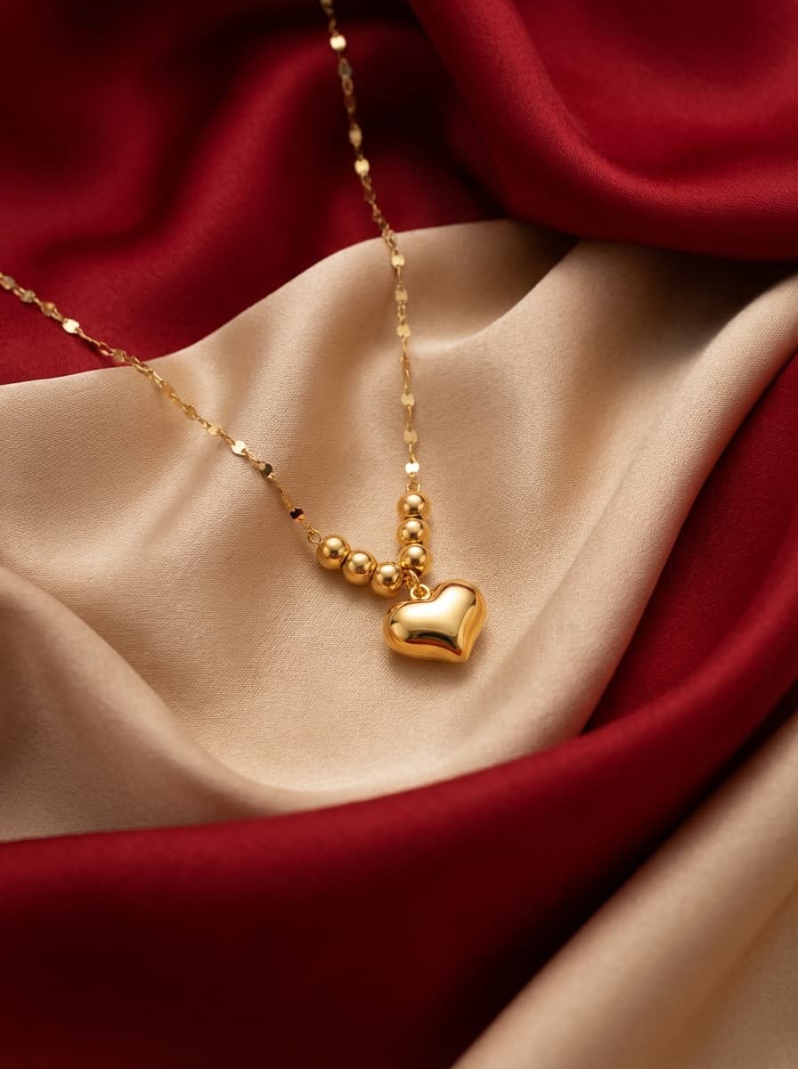 گردنبند طلا مینیمال لوکس طرح قلب