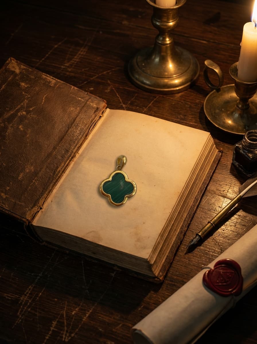 پلاک طلا مینیمال طرح ونکلیف سبز