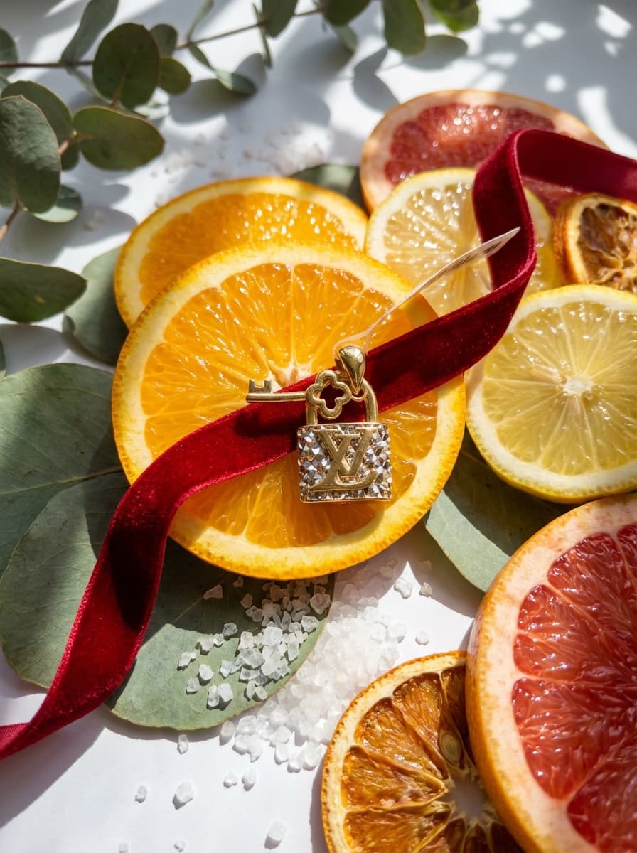 پلاک طلا طرح لویی ویتان تراش