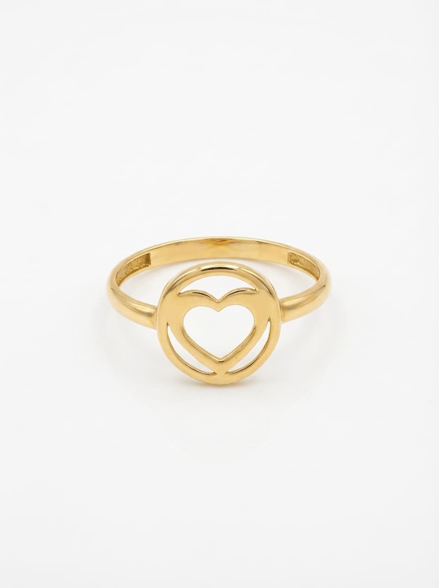 انگشتر طلا مینیمال طرح قلب