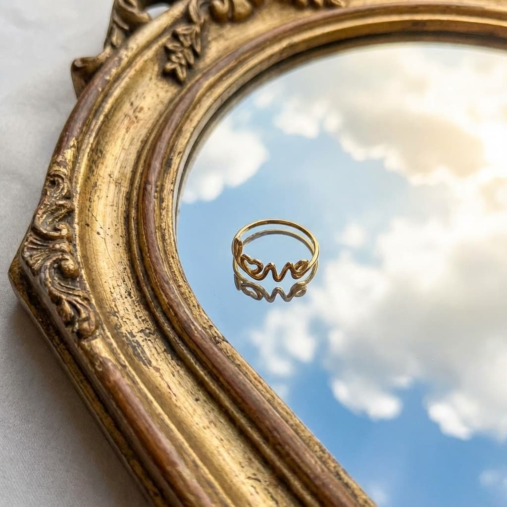 انگشتر طلا مینیمال طرح لاو