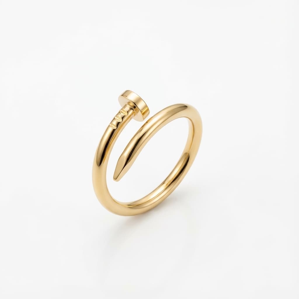 انگشتر طلا مینیمال طرح میخ