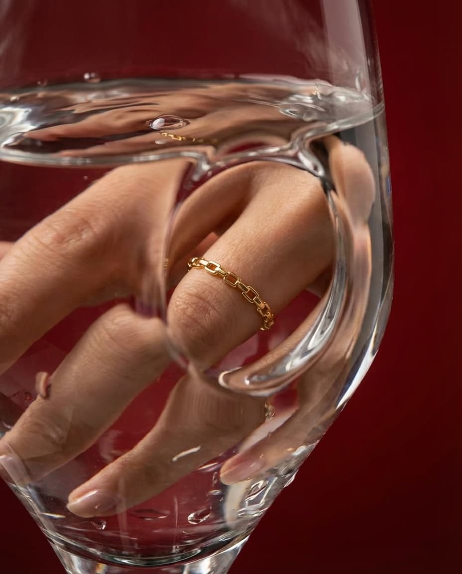 انگشتر طلا مینیمال طرح آجری