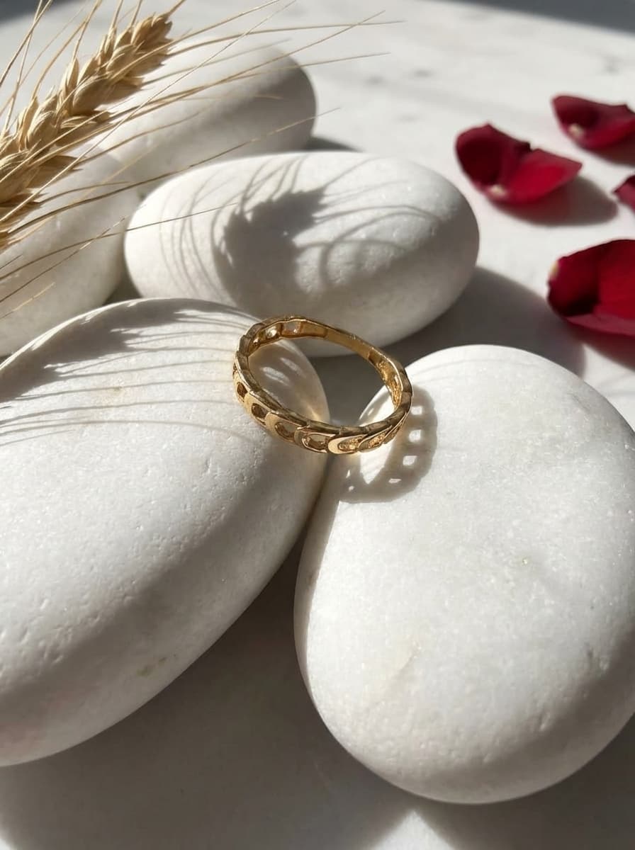 انگشتر طلا مینیمال طرح ساده ۲