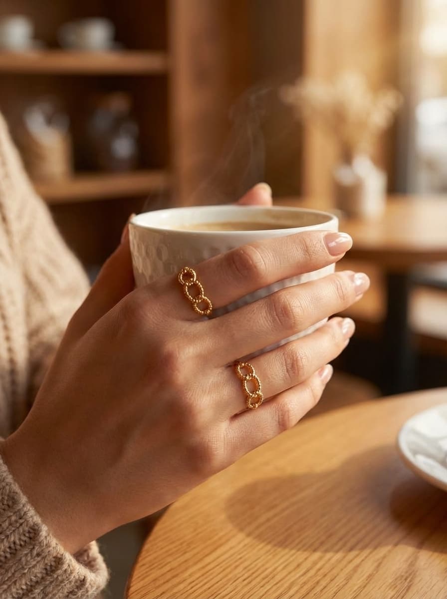 انگشتر طلا مینیمال طرح ساده ۳