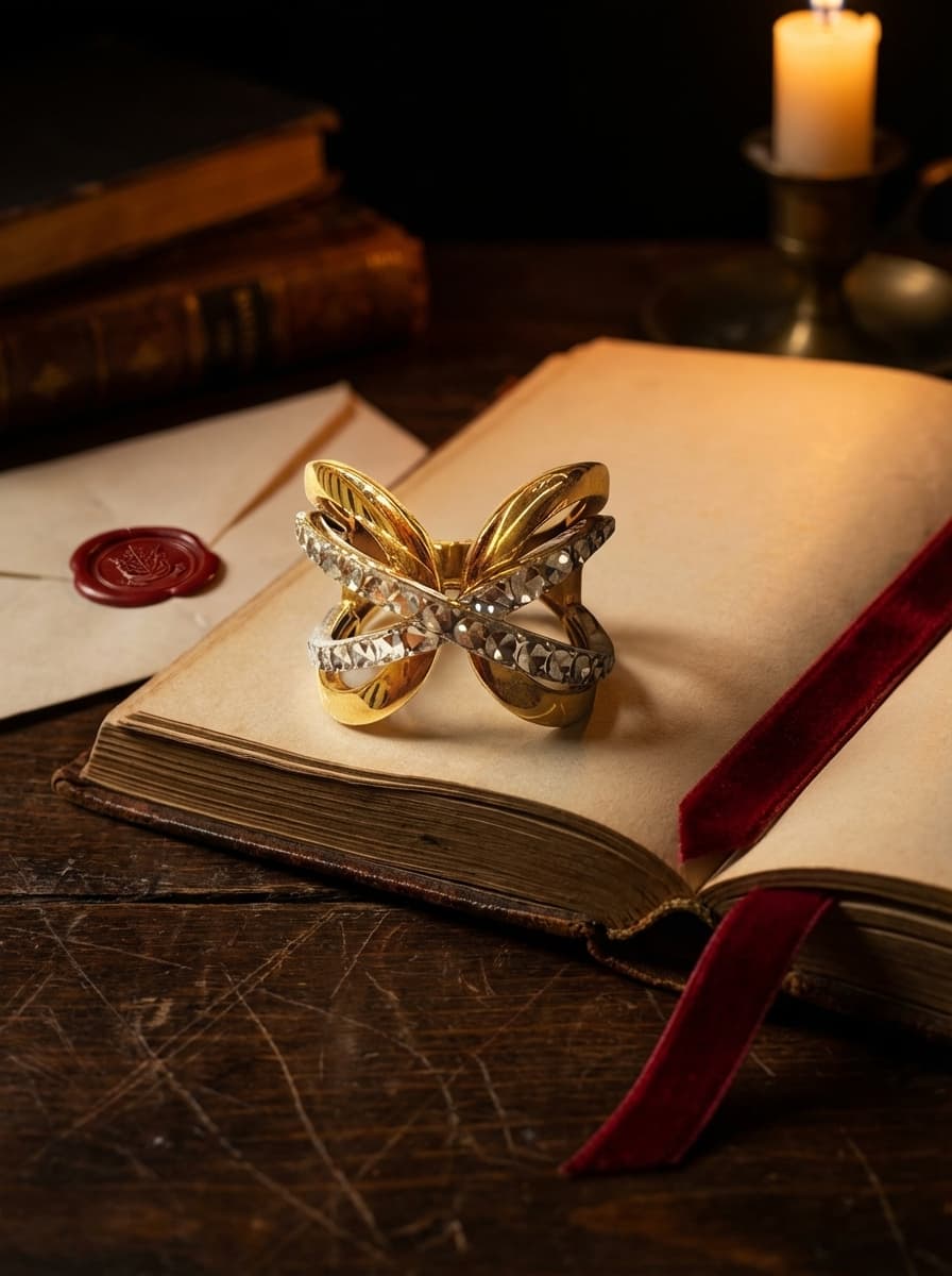 انگشتر طلا زنانه طرح تراش خورده