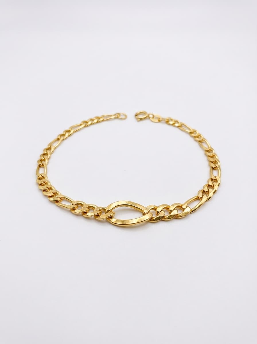 دستبند طلا زنانه مدل فیگارو کونیک