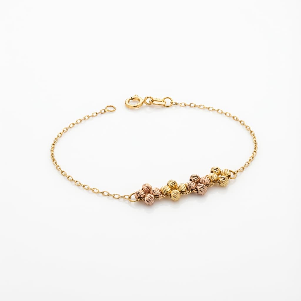 دستبند طلا زنانه مدل البرناردو تراش 