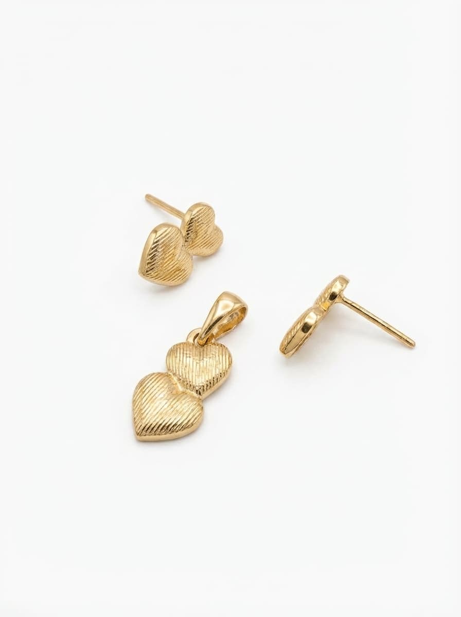 نیم ست طلا دخترانه برند TZ