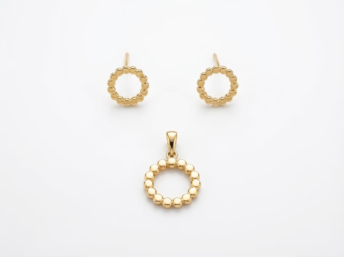 نیم ست طلا دخترانه برند TZ