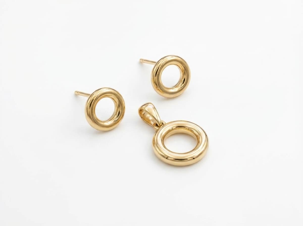 نیم ست طلا دخترانه برند TZ