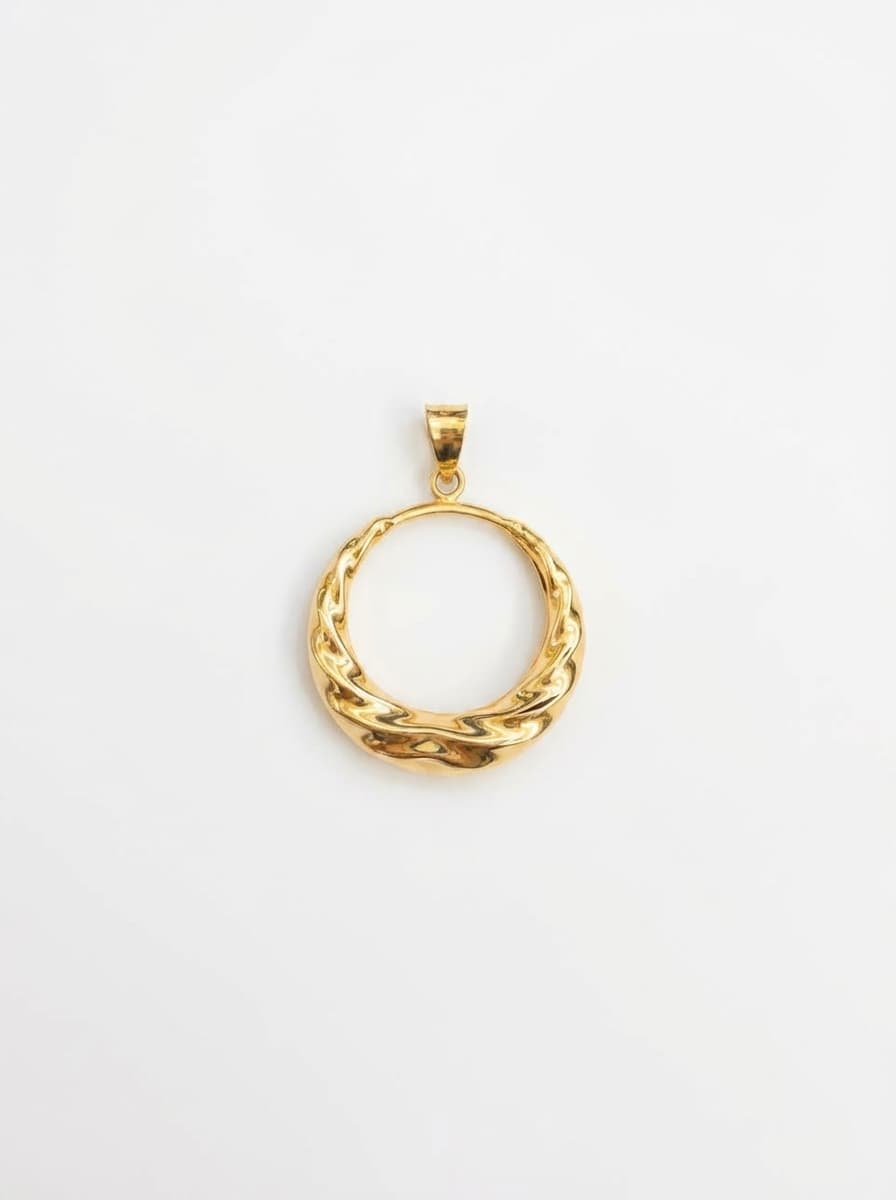 پلاک طلا زنانه لوکس مدل پروفیلی 