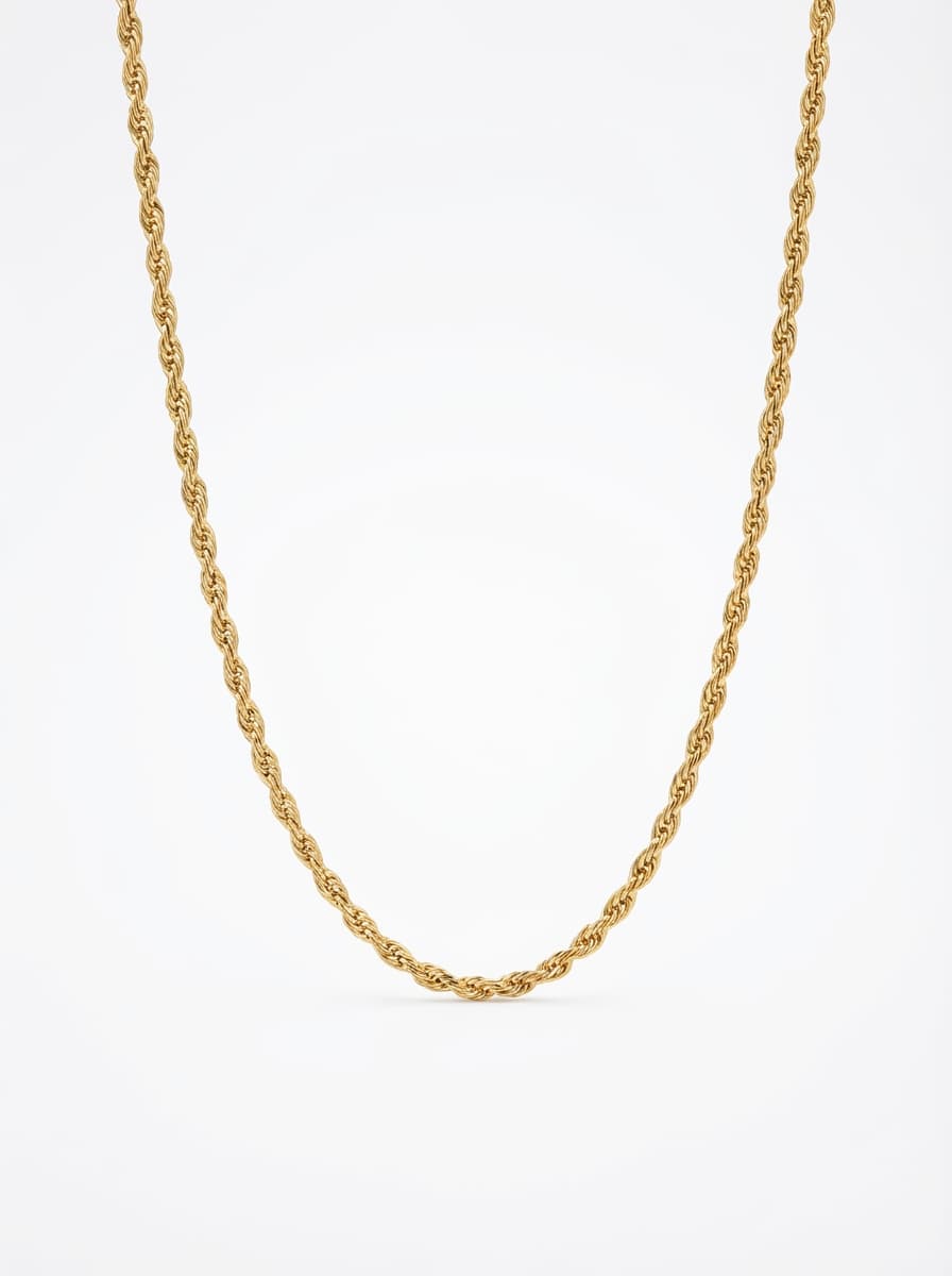 زنجیر طلا زنانه طرح طنابی 