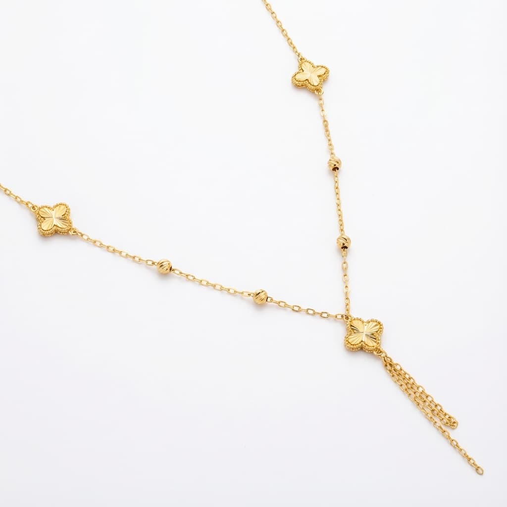 گردنبند طلا زنانه مدل ونکلیف مینیمال  برند نونا 