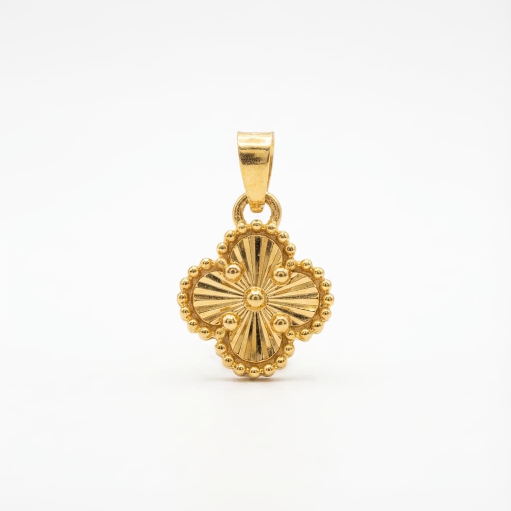 پلاک طلا زنانه مدل ونکلیف تراش 