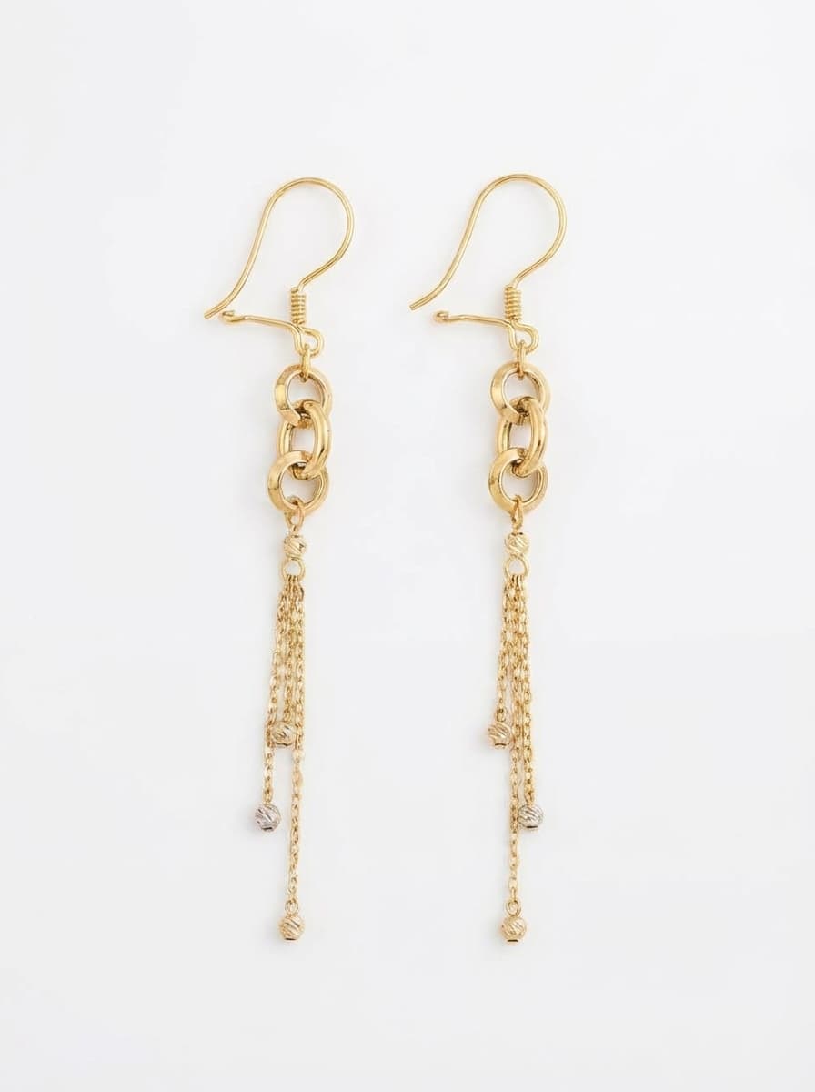 گوشواره عصایی طلا زنانه مدل تلفیقی 