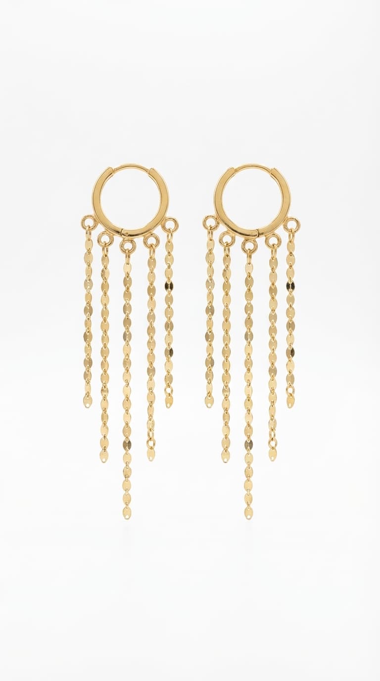 گوشواره طلا زنانه مدل آبشاری