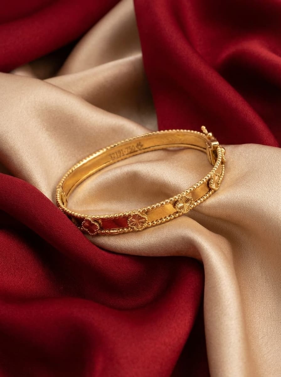 بنگل طلا زنانه مدل ونکلیف