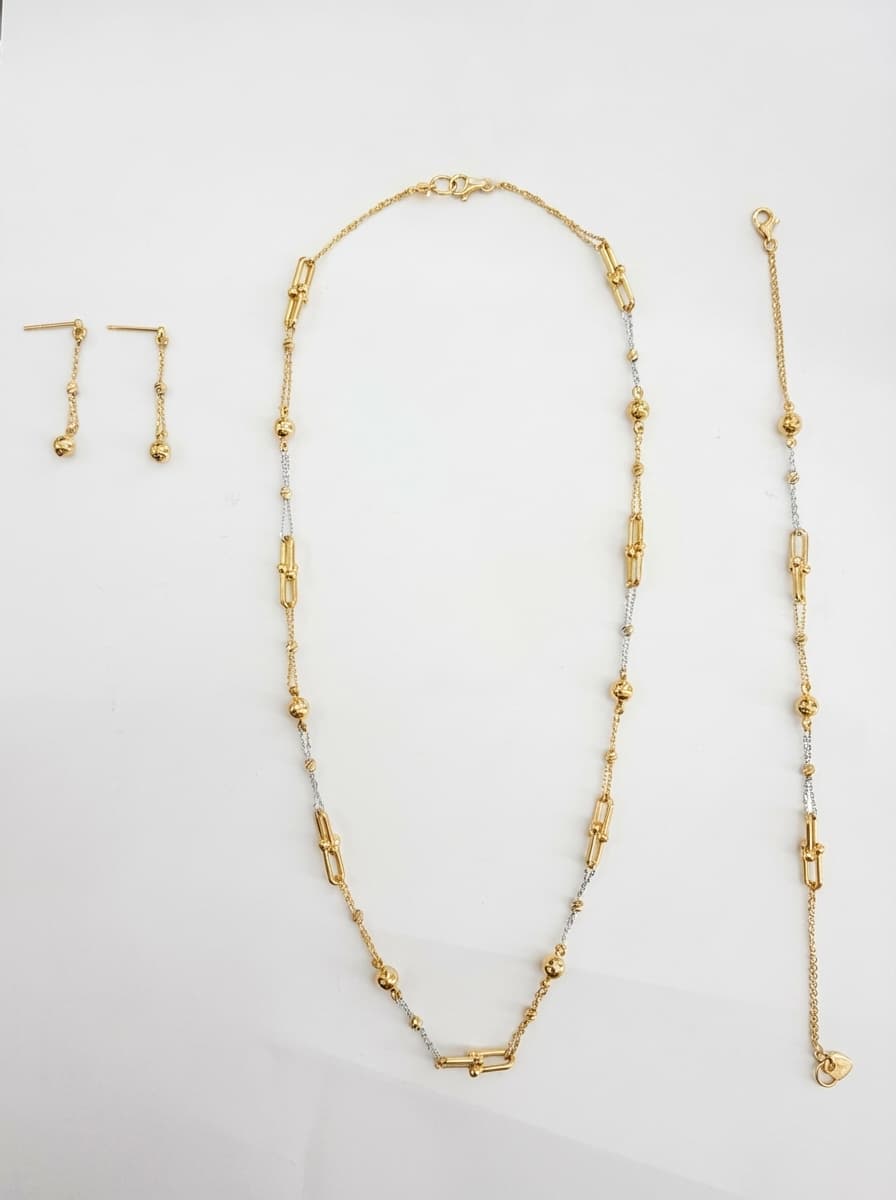 سرویس طلا زنانه مدل تلفیقی برند حوا 