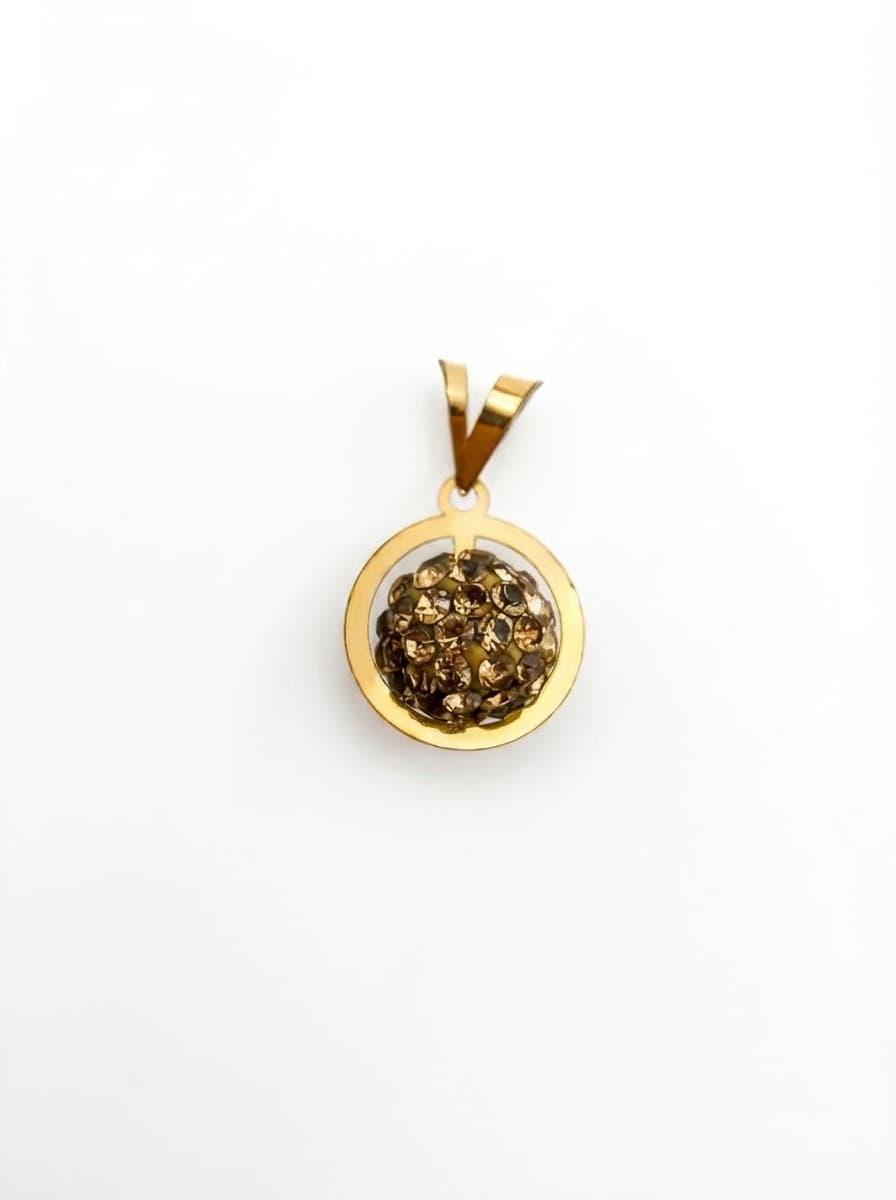 پلاک طلا زنانه طرح سوارسکی 