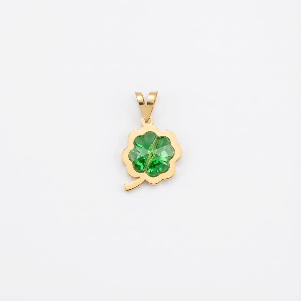 پلاک طلا زنانه طرح سوارسکی 