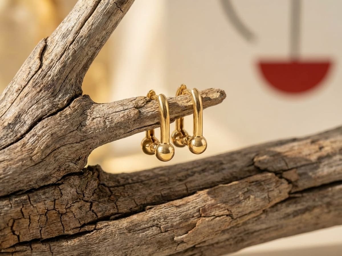 گوشواره طلا زنانه مدل پروفیلی برند النا