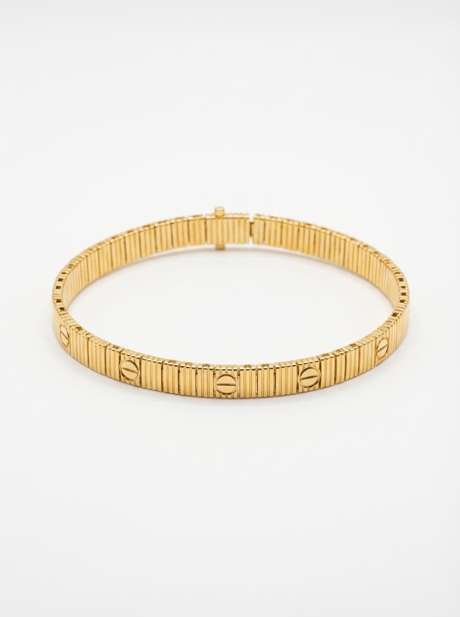 دستبند طلا زنانه طرح کارتیر لاو